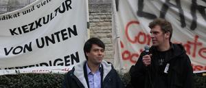 "Das hier ist noch nicht das Ende", sagt Christian (rechts) vom Syndikat. 