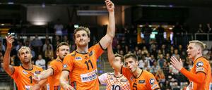 Cody Kessel (Nummer 11) von den BR Volleys war gegen Rottenburg in Topform. 