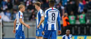 Enttäuscht. Die Aufholjagd von Per Skjelbred, Lukas Klünter, Salomon Kalou (v. l.) und Co. wurde nicht belohnt. 
