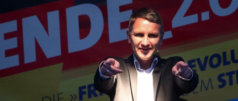 Björn Hoecke im Wahlkampf