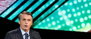 Brasiliens Präsident Jair Bolsonaro ist zurzeit auf einer Wirtschaftskonferenz in Saudi-Arabien. 