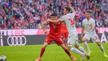 Rekordjäger. Robert Lewandowski (l.) erzielte gegen Union seinen 13. Saisontreffer.