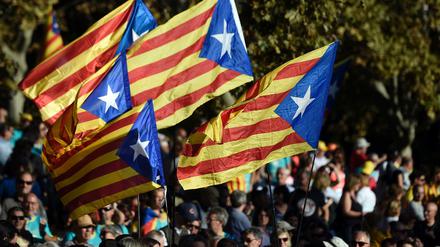 Demonstrationen für die Unabhängigkeit Kataloniens in Barcelona
