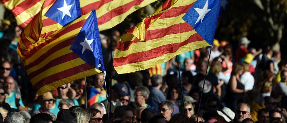 Demonstrationen für die Unabhängigkeit Kataloniens in Barcelona