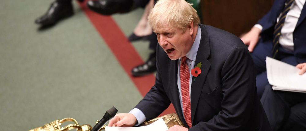 Jetzt hat er sich durchgesetzt: Boris Johnson bei der Debatte, an deren Ende für sein Neuwahlen-Gesetz gestimmt wurde.