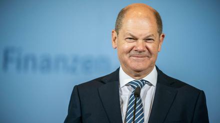Ganz zufrieden: Bundesfinanzminister Olaf Scholz.