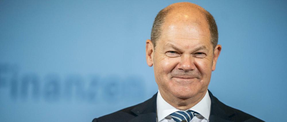 Ganz zufrieden: Bundesfinanzminister Olaf Scholz.