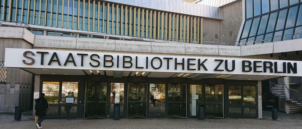 Eingang der Staatsbibliothek in der Potsdamer Straße.