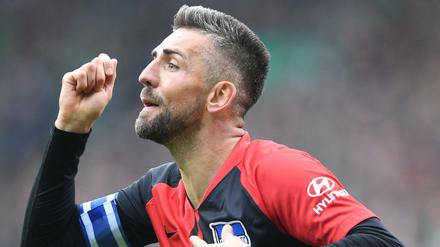 Hallo, Schiri: Vedad Ibisevic gilt als einer der emotionalen Anführer im Team von Hertha BSC.