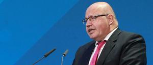Peter Altmaier kurz vor dem Sturz bei seiner Rede auf dem Digitalgipfel