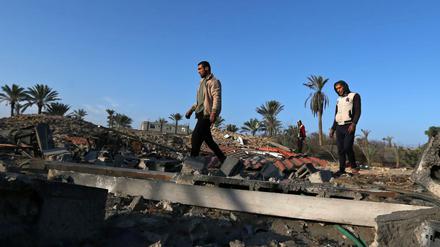 Trümmer im Gazastreifen, nachdem Israel Stellungen der Hamas beschossen hat.