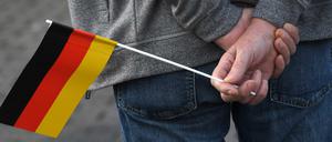 Ein Fahnenschwenker, diesmal eher unauffällig. 