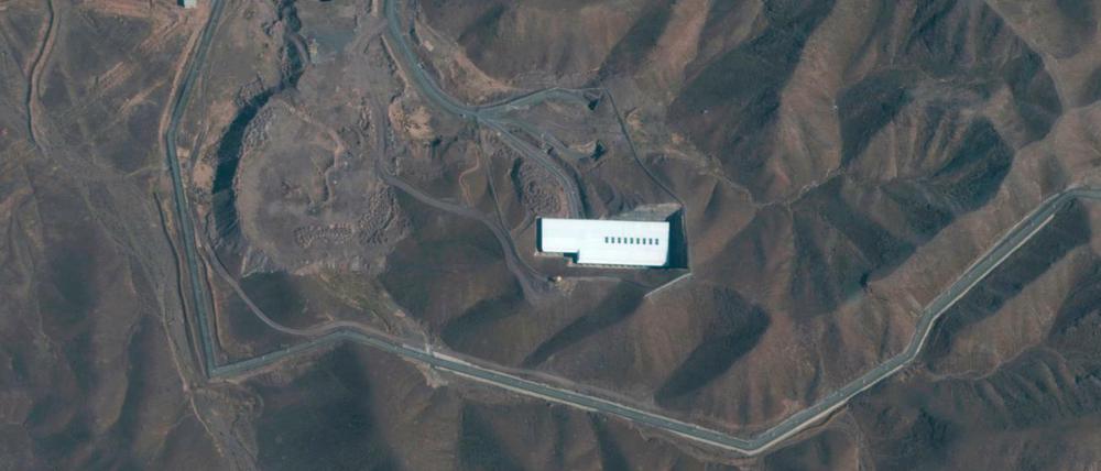 Ein Satellitenbild der iranischen Atomanlage Fordo