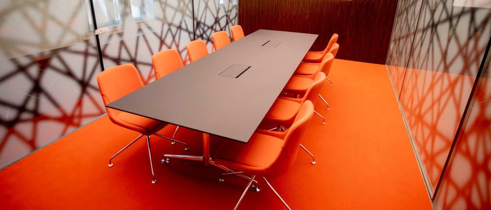 Einer der neuen Gruppenarbeitsräume der Staatsbibliothek Unter den Linden. 