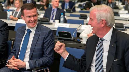 Der Neue und der Alte. Witold Banka (l.) wird im Januar neuer Präsident der Wada und folgt damit auf den Schotten Craig Reedie (r.).