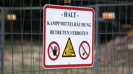 In Berlin-Hellersdorf wurde eine Weltkriegsbombe gefunden.