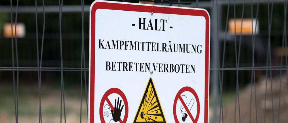 In Berlin-Hellersdorf wurde eine Weltkriegsbombe gefunden.