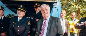 Oberster Grenzschützer: Horst Seehofer besuchte im August 2018 die Grenzpolizei in Freilassing.