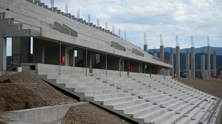 Hoffnung: Auf dieser SC-Tribüne des Neubaus soll ab nächster Saison gejubelt werden.