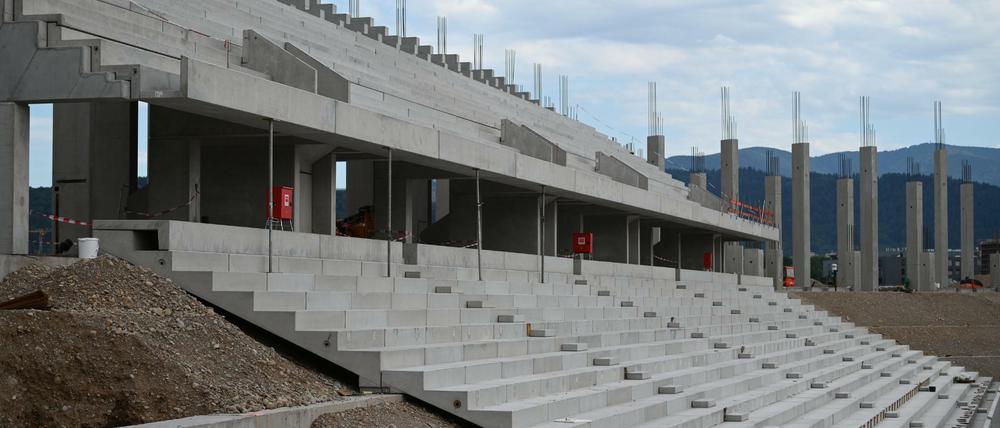 Hoffnung: Auf dieser SC-Tribüne des Neubaus soll ab nächster Saison gejubelt werden.