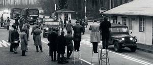 Der Checkpoint Bravo nach dem Mauerbau im Dezember 1961.
