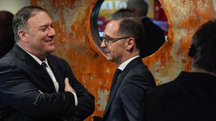 US-Außenminister Mike Pompeo (l) und Außenminister Heiko Maas in Leipzig.