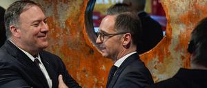 US-Außenminister Mike Pompeo (l) und Außenminister Heiko Maas in Leipzig.