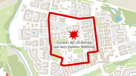 Der Sperrkreis für die Entschärfung.