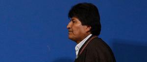 Evo Morales kurz vor seinem Rücktritt