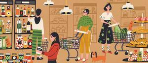 Im kooperativen Supermarkt sind Kunden gleichzeitig Anteilseigner.