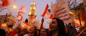 Bunt, fröhlich, friedlich: Die Proteste im Libanon.