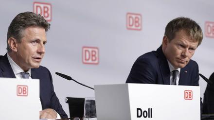 Der DB-Vorstand für Finanzen Alexander Doll (l.) und Bahn-Chef Richard Lutz.