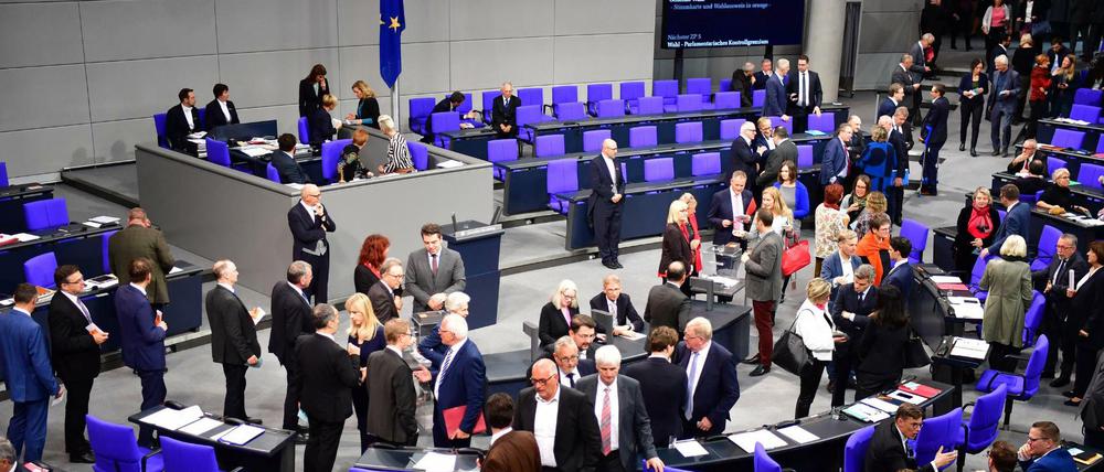Die Bundestagsabgeordneten im Plenarsaal.