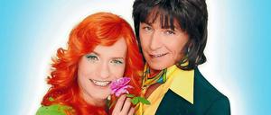 Böse Menschen haben keine Lieder. Ursli und Toni Pfister als rothaarige Cindy und Vokuhila-Bert.