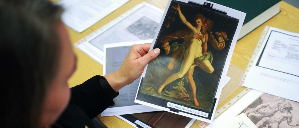 Reproduktionen von Bildern aus dem Kunstfund des verstorbenen Münchner Kunstsammlers Cornelius Gurlitt.