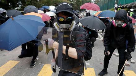 Demonstranten in Hongkong 