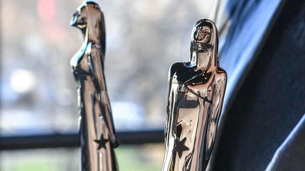 Stehen bereit. Die Statuetten des Europäischen Filmpreises werden in Berlin vergeben.