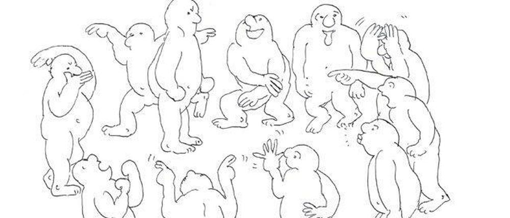 Wie viele Sprachen braucht die Welt? Zeichnung des Philosophen Zhao Tingyang, der sich auch gerne als Cartoonist betätigt.