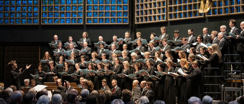 Der Rundfunkchor beim Konzert in der Gedächtniskirche.