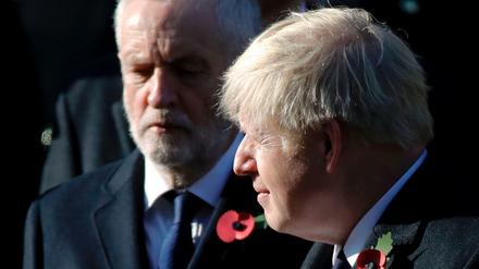 Sind weiterhin politische gegner: Premier Boris Johnson (r.) und Labour-Chef Jeremy Corbyn.