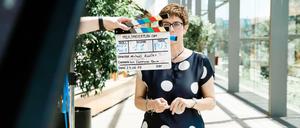 CDU-Chefin Annegret Kramp-Karrenbauer beim Dreh mit Masterplan.com im Konrad-Adenauer-Haus.