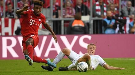 Hiergeblieben. In München spielte Felix Kroos (r.) von Beginn an, hier gegen Bayerns Kingsley Coman.
