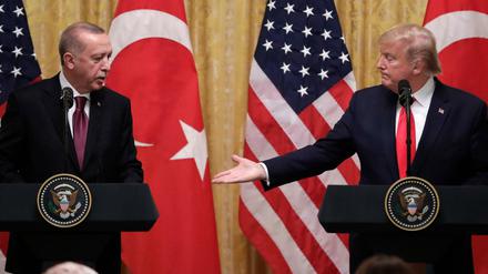 Donald Trump (rechts) und Recep Tayyip Erdogan bei ihrer Pressekonferenz im Weißen Haus.