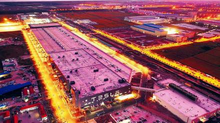 Vorbild für Grünheide: Die Tesla-Fabrik in Shanghai