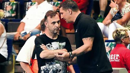 Bald vereint. Zum Jahreswechsel hat Bob Hanning Stefan Kretzschmar (rechts) als Sportdirektor verpflichtet. 
