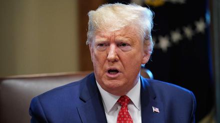US-Präsident Donald Trump bei einem Kabinettstreffen. 