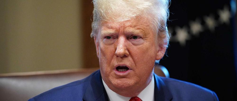US-Präsident Donald Trump bei einem Kabinettstreffen.