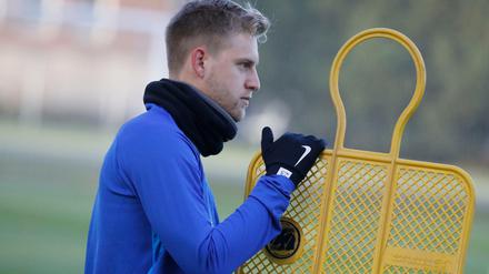 Zurück auf dem Platz. Arne Maier ist am Dienstag ins Mannschaftstraining von Hertha BSC zurückgekehrt.