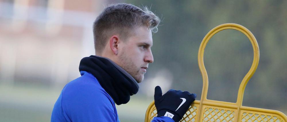 Zurück auf dem Platz. Arne Maier ist am Dienstag ins Mannschaftstraining von Hertha BSC zurückgekehrt.