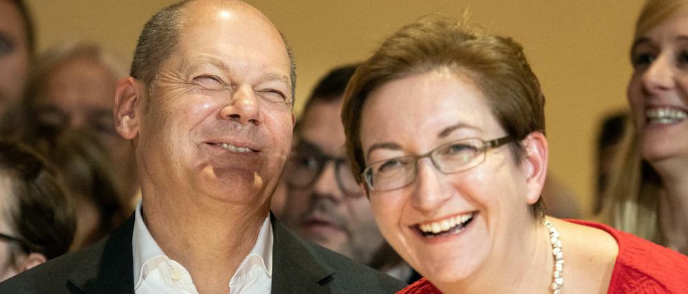 Das Kandidatenpaar Olaf Scholz und Klara Geywitz.